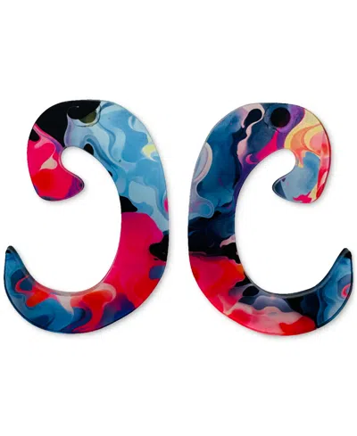 Swanky Designs Micaela Stud Earrings In Blue