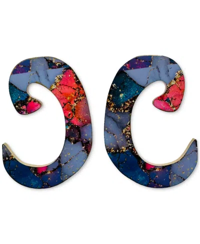 Swanky Designs Micaela Stud Earrings In Purple