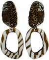 Swanky Designs Nailah Dangle Earrings In Brown