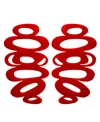 Swanky Designs Puffy Drop Studs In Red