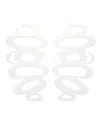 Swanky Designs Puffy Drop Studs In White
