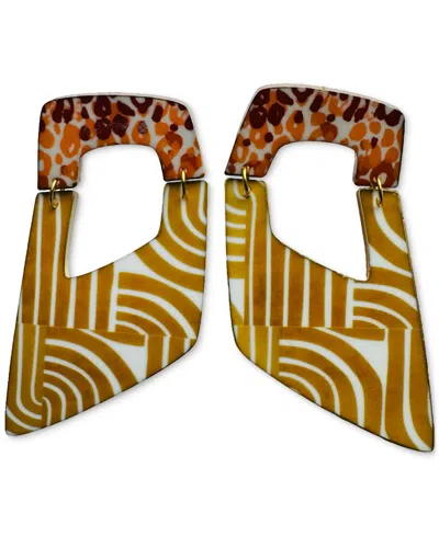 Swanky Designs Raquel Dangle Abstract Earrings In Purple
