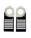 Shop Swanky Designs Set The Bar Drop Earrings In Milky White