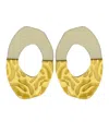 Swanky Designs Small Abstract Geo Studs In Cream
