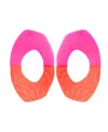 Swanky Designs Small Abstract Geo Studs In Hot Pink
