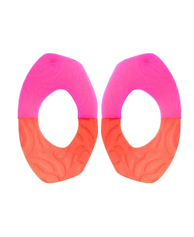 Swanky Designs Small Abstract Geo Studs In Hot Pink