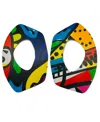 Swanky Designs Small Abstract Geo Studs In Multi