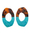 Swanky Designs Small Abstract Geo Studs In Tortoise