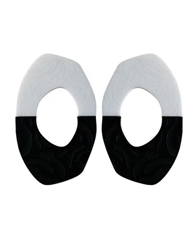 Swanky Designs Small Abstract Geo Studs In White