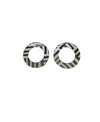Swanky Designs Large Circle Studs In Silver Mirror