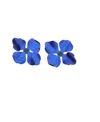 Swanky Designs Small Floral Statement Earrings In Turquoise