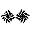 Swanky Designs Spinner Studs In Black