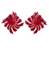 Swanky Designs Spinner Studs In Red