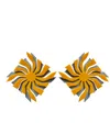Swanky Designs Spinner Studs In Sunset Yellow