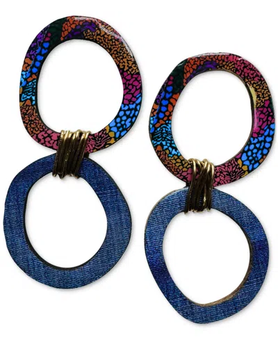 Swanky Designs Talulla Dangles Sculptural Earrings In Blue