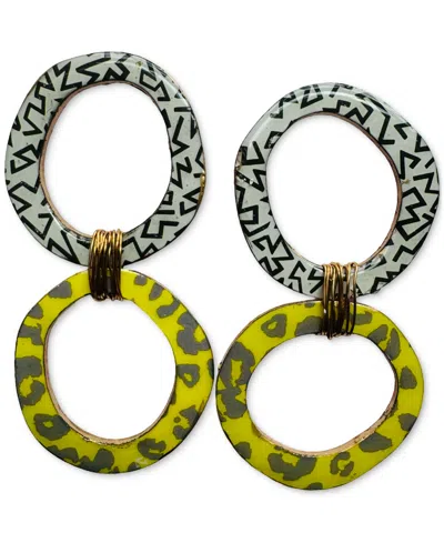 Swanky Designs Talulla Dangles Sculptural Earrings In White