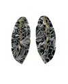 Swanky Designs Tropic Leaf Drop Earrings In Matte Gold
