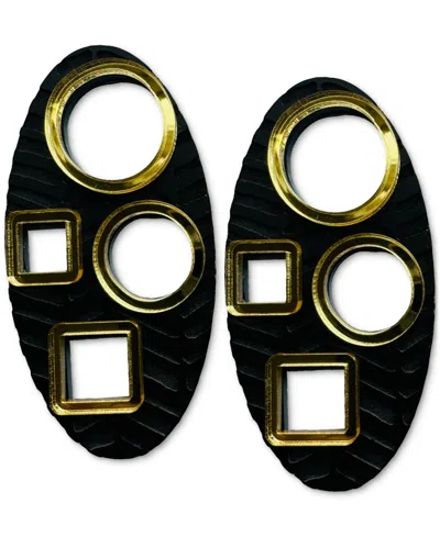 Swanky Designs Willow Stud Shapes Earrings In Black