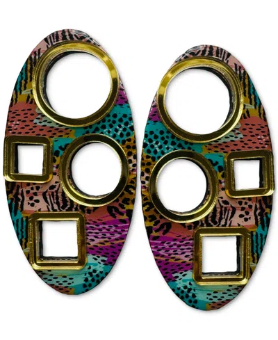 Swanky Designs Willow Stud Shapes Earrings In Multi