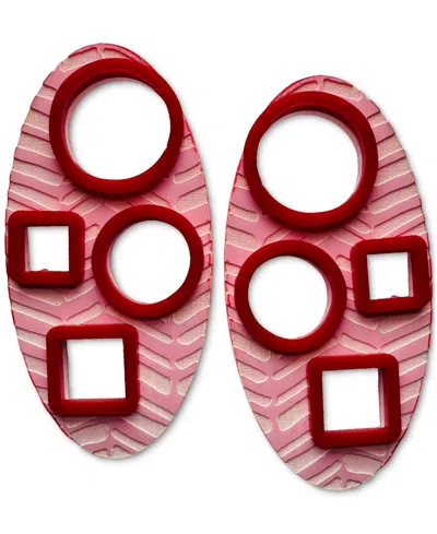 Swanky Designs Willow Stud Shapes Earrings In Pink
