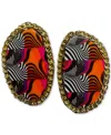 Swanky Designs Zia Chain Studs Statement Earrings In Purple