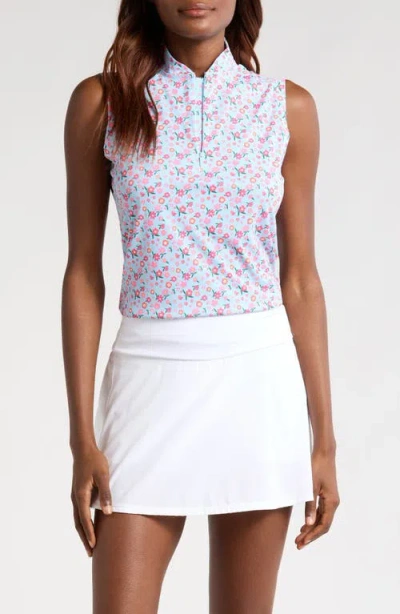 Swannies Anne Marie Half-zip Top In Sky