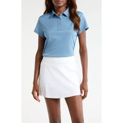 Swannies Ava Short Sleeve Performance Golf Polo In Blue