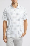 Swannies Ballard Medallion Print Golf Polo In White