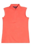Swannies Blair Sleeveless Performance Quarter Zip Top In Red