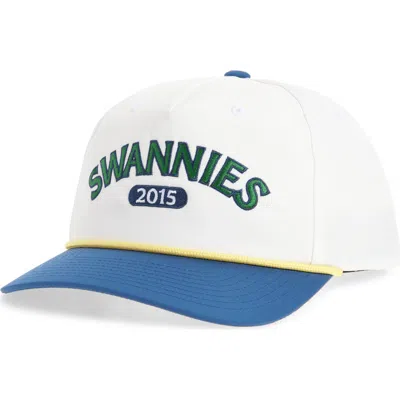 Swannies Bower Snapback Baseball Hat In White