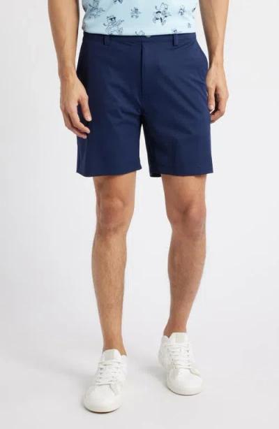 Swannies Bunker 7-inch Flat Front Stretch Golf Shorts In Midnight Navy