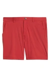 Swannies Bunker Flat Front Stretch Golf Shorts In Red