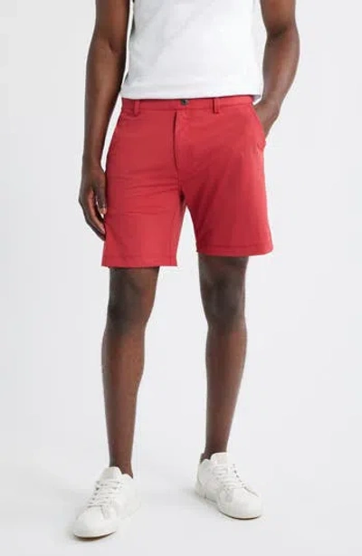 Swannies Bunker Flat Front Stretch Golf Shorts In Red