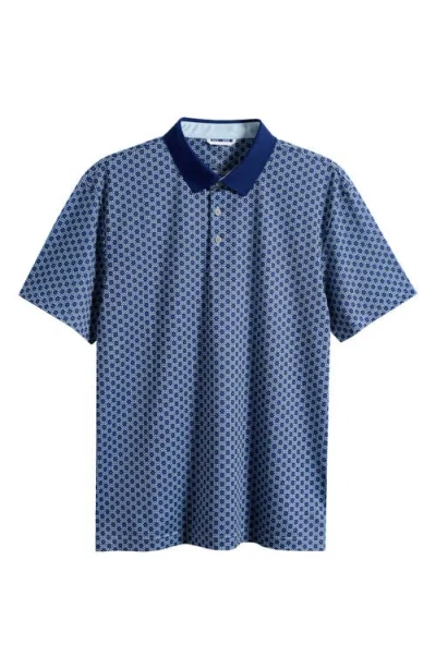 Swannies Cadence Performance Golf Polo In Blue