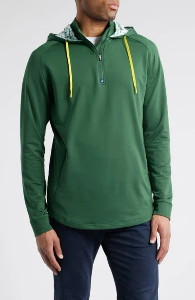 Swannies Championship Half-zip Golf Hoodie In Hunter