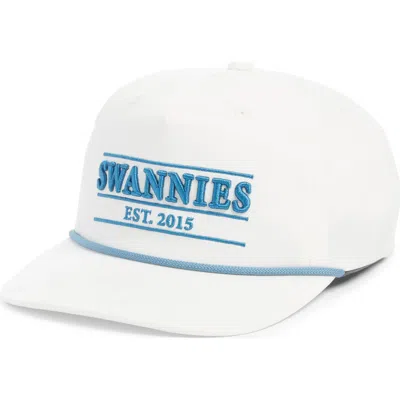Swannies Charlie Cotton Baseball Cap In White