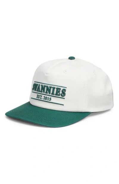 Swannies Charlie Snapback Baseball Cap In White