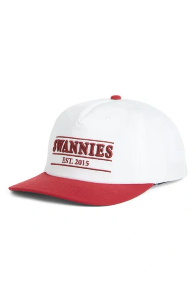 Swannies Charlie Snapback Baseball Cap In Burgundy