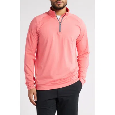 Swannies Colt Quarter Zip Golf Pullover In Coral