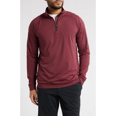 Swannies Colt Quarter Zip Golf Pullover In Maroon