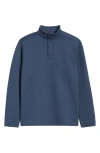 Swannies Cory Quilted Snap Placket Pullover In Multi