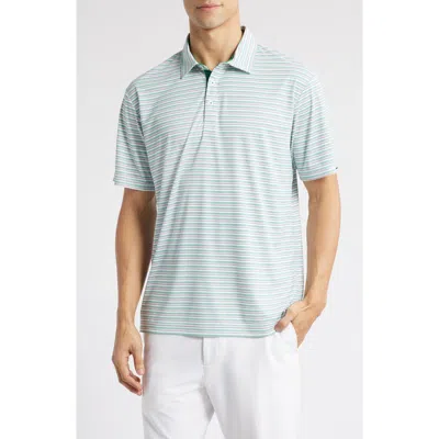 Swannies Dan Stripe Golf Polo In Forest