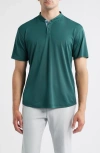 Swannies Darren Collarless Performance Golf Polo In Green
