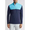 Swannies Eli Quarter Zip Golf Pullover In Blue