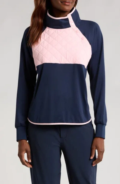 Swannies Ellis Colorblock Pullover In Midnight-navy