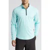 Swannies Emery Quarter Zip Golf Pullover In Aqua