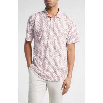 Swannies Erick Floral Golf Polo In Melon