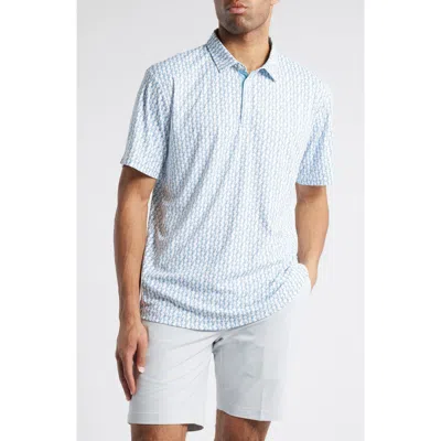Swannies Erick Floral Golf Polo In Sky