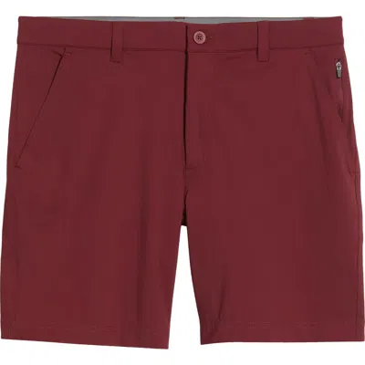 Swannies Fairway 8-inch Flat Front Stretch Golf Shorts In Burgundy