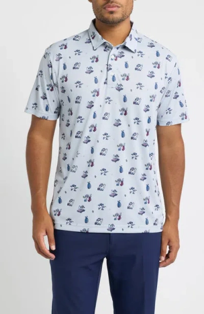Swannies Fedora Performance Golf Polo In Blue